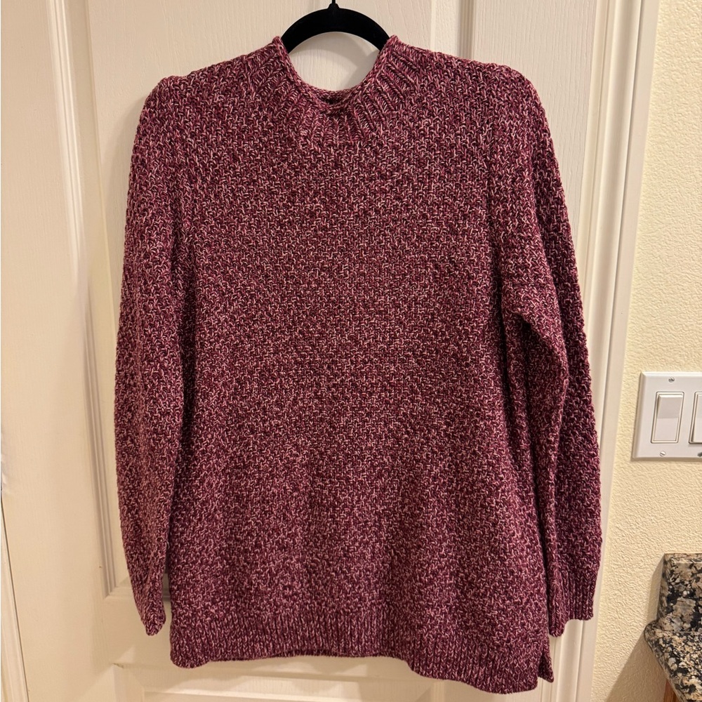 purple knit sweater from loft size medium